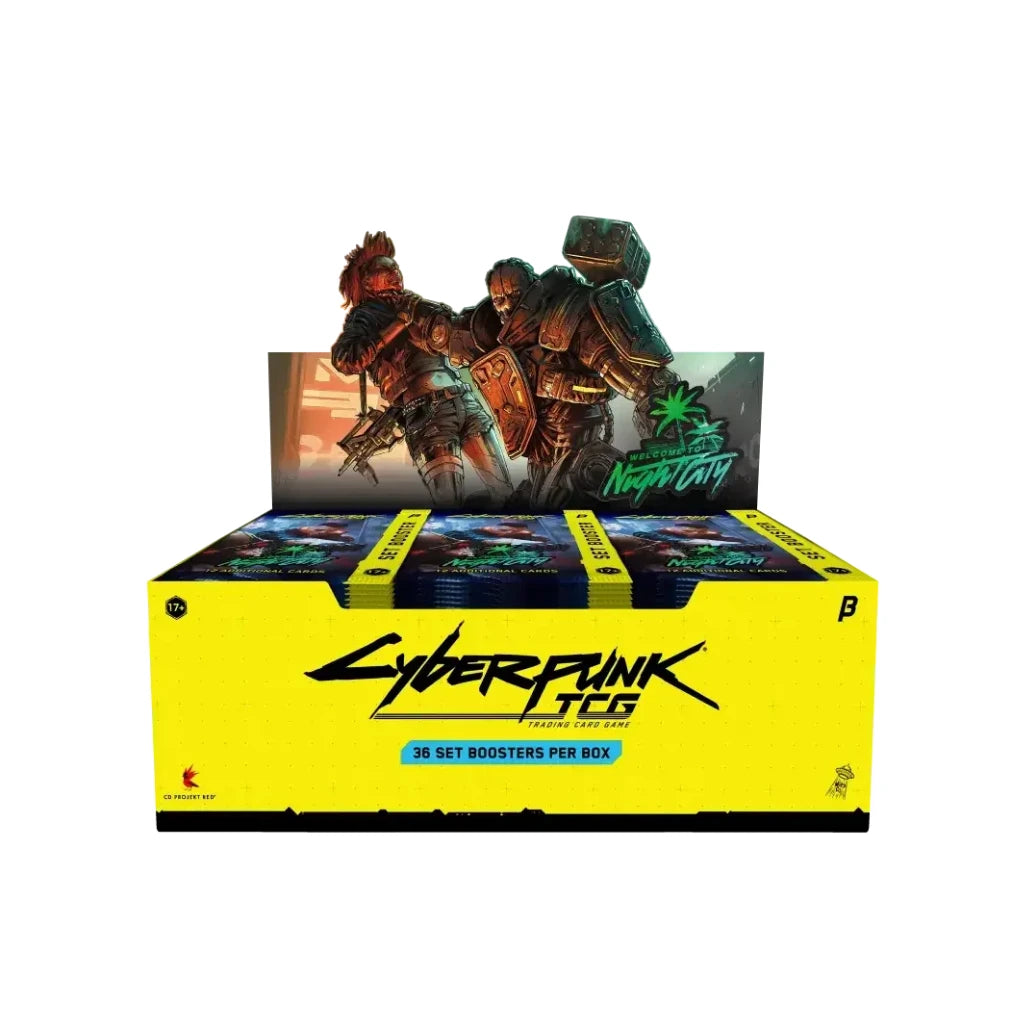 Cyberpunk TCG Welcome to Night City booster display
