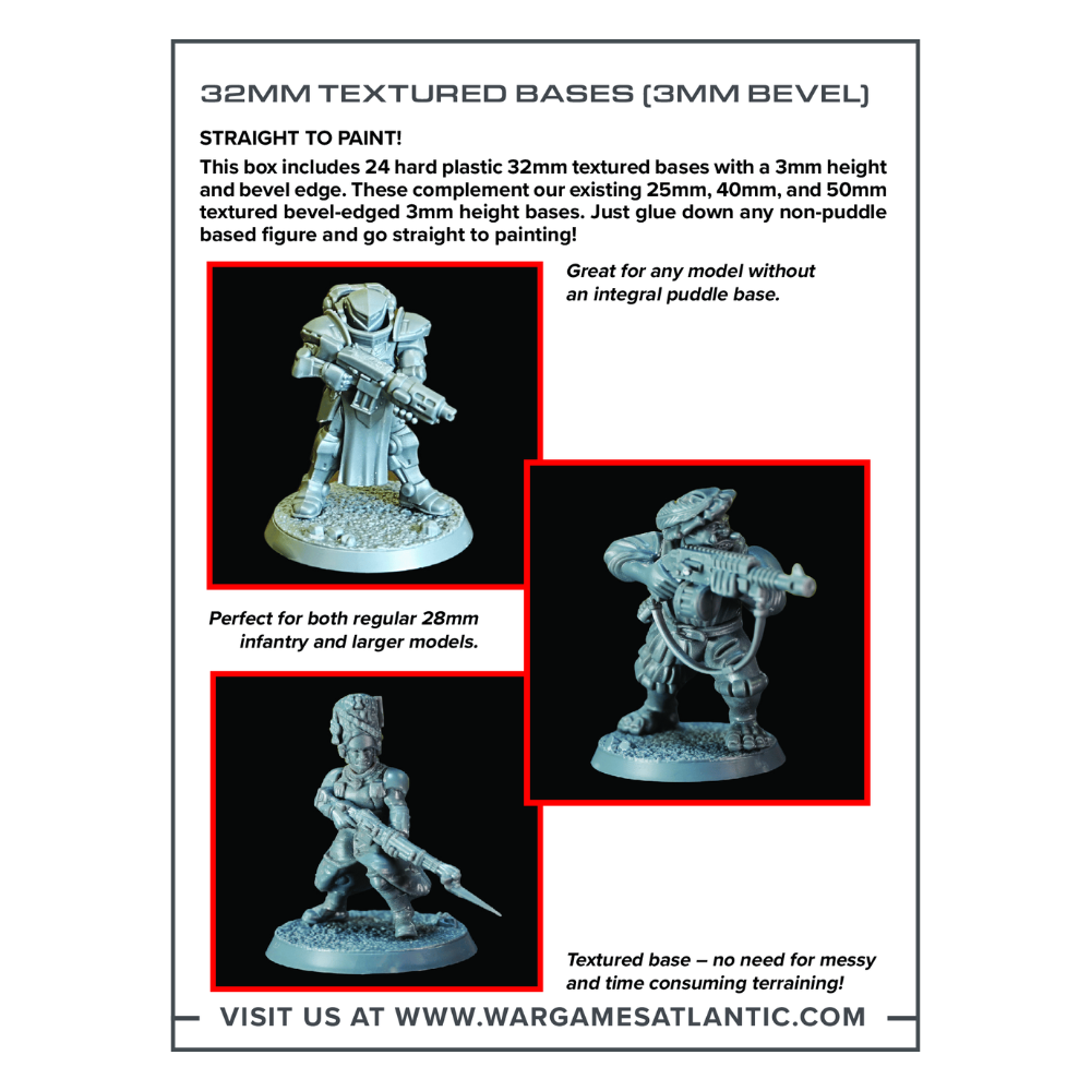 32mm Textured Bases (3mm Bevel) — official supplier image 2