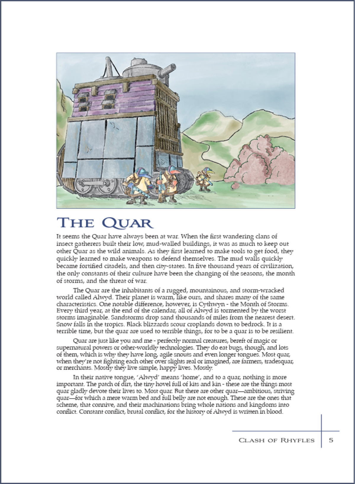 Quar: Clash of Rifles Hardcover Rulebook — official supplier image 2