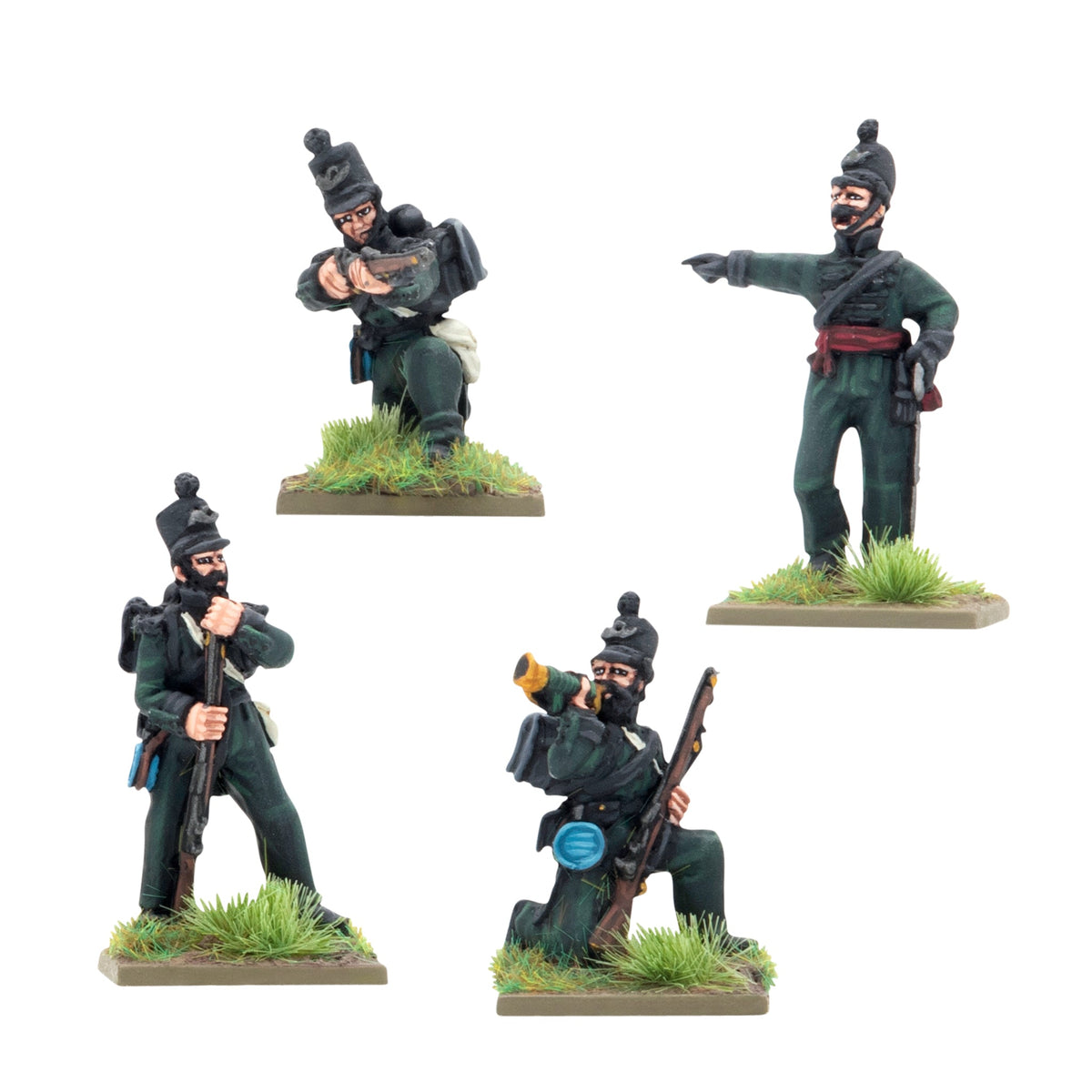 Crimean War British Rifle Brigade in shakos command