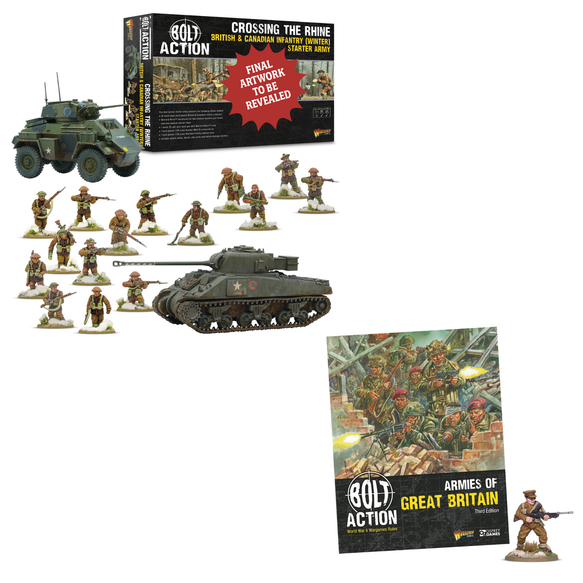 Crossing the Rhine' British & Canadian infantry (winter) starter army with Armies of Great Britain
