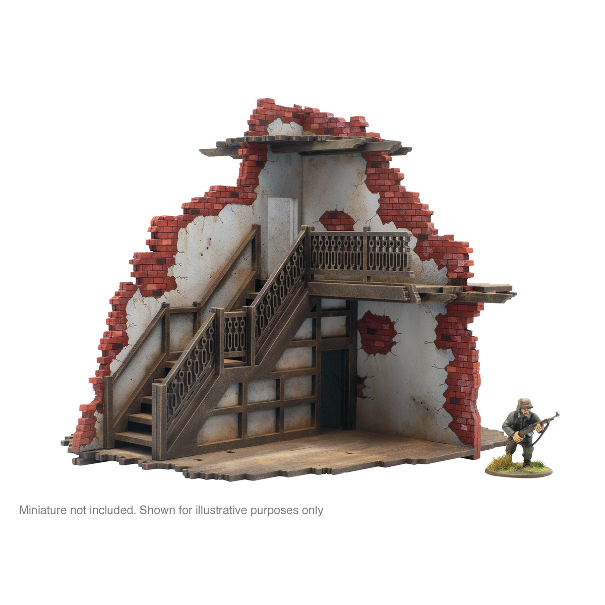 City in Ruins - 2 Storey Building Internal w. Staircase