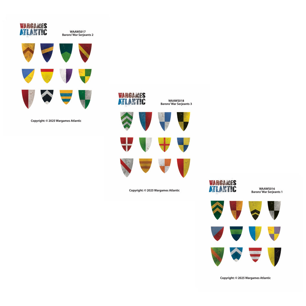 Barons' War Shield Decals (03): Serjeants 01 — official supplier image 2