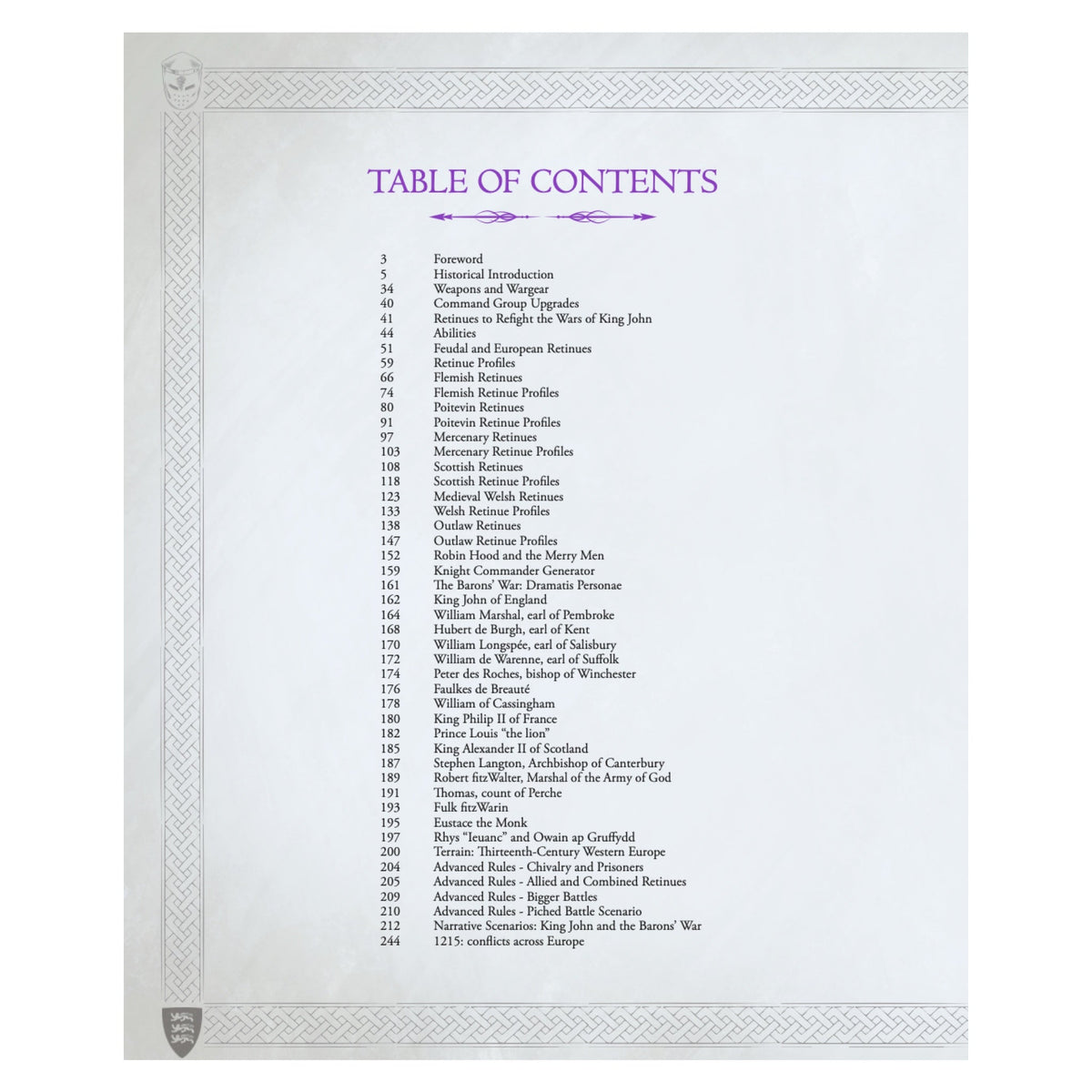 King John: Barons' War Hardcover Sourcebook — official supplier image 3