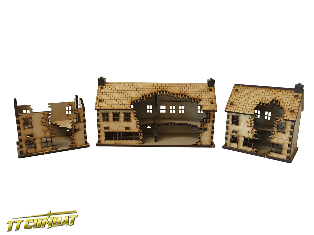 15mm Ruined Shops Set