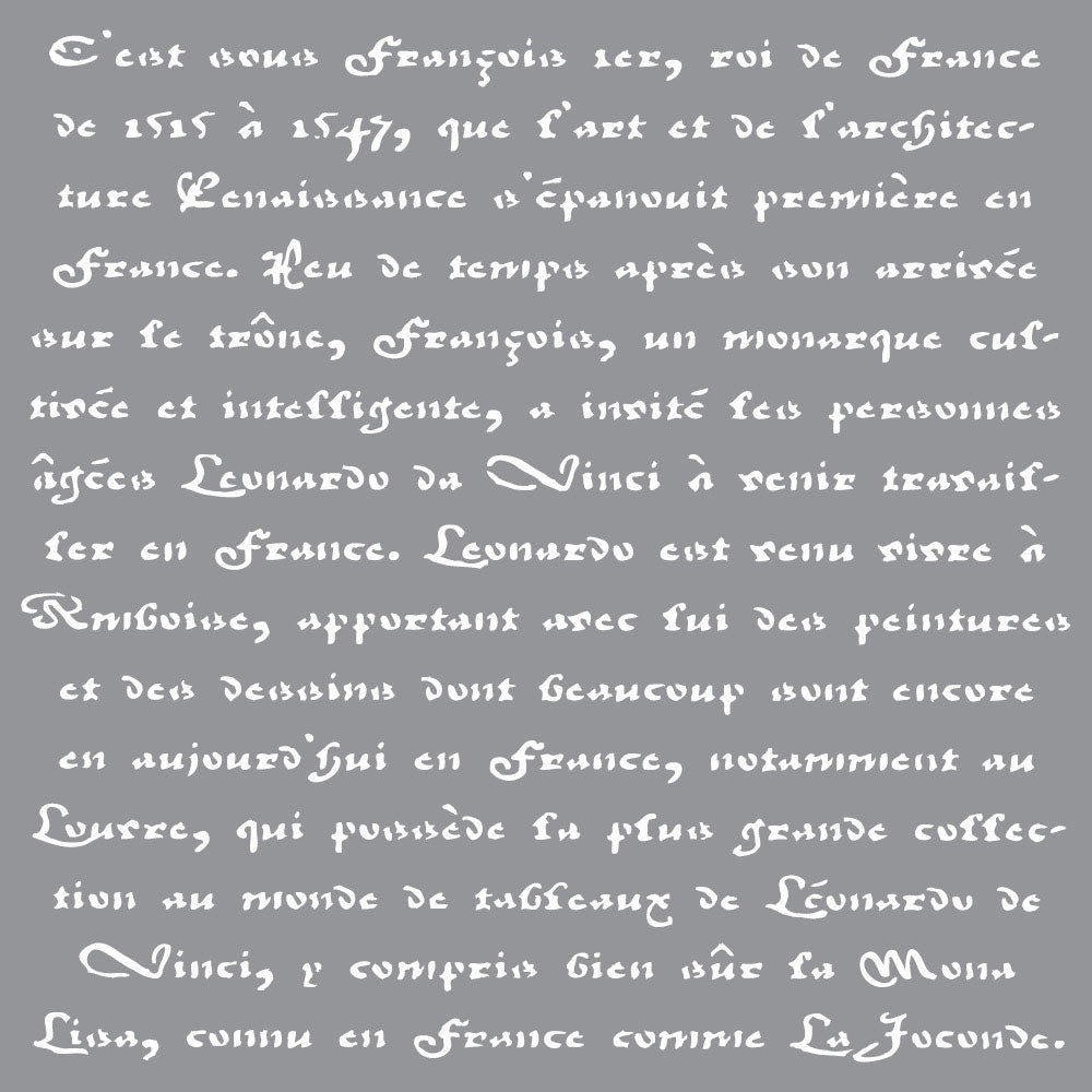 Old French Script 12"X12" Americana® Decor™ Stencil
