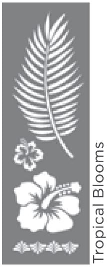 Tropical Blooms 6"X18" Americana® Decor™ Stencil