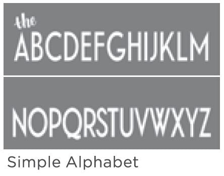 Simple Alphabet 6"X18" 2-Part Americana® Decor™ Stencil