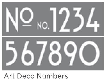 Art Deco Numbers 6"X18" 2-Part Americana® Decor™ Stencil