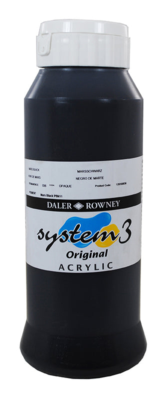 DALER-ROWNEY System3 Acrylic 1L Mars Black