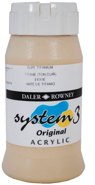 DALER-ROWNEY System3 Acrylic 500 ml Buff Titanium