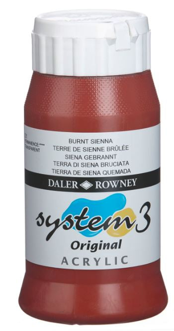 DALER-ROWNEY System3 Acrylic 500 ml Burnt Sienna