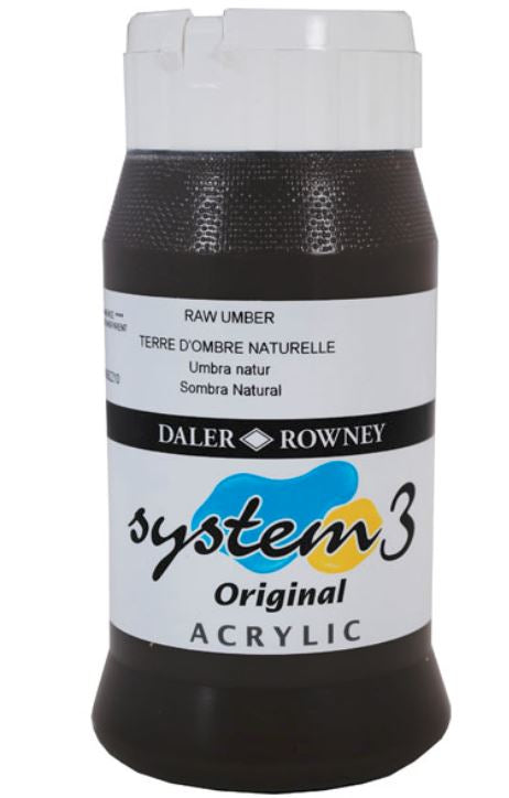 DALER-ROWNEY System3 Acrylic 500 ml Raw Umber