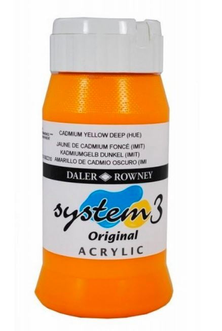 DALER-ROWNEY System3 Acrylic 500 ml Cadmiumyellow Deep Hue