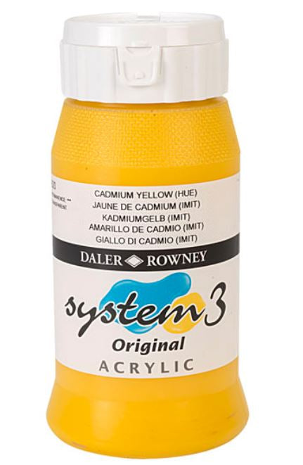 DALER-ROWNEY System3 Acrylic 500 ml Cadmium Yellow Hue