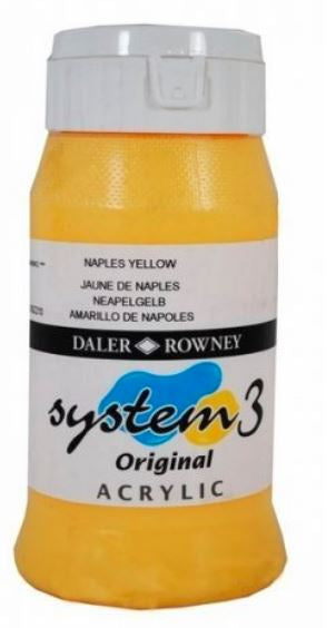 DALER-ROWNEY System3 Acrylic 500 ml Naples Yellow