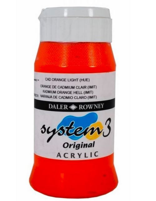 DALER-ROWNEY System3 Acrylic 500 ml Cadmium Orange Light Hue