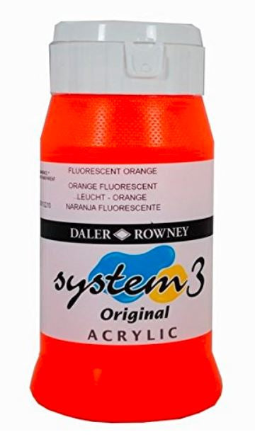 DALER-ROWNEY System3 Acrylic 500 ml Fluorescent Orange