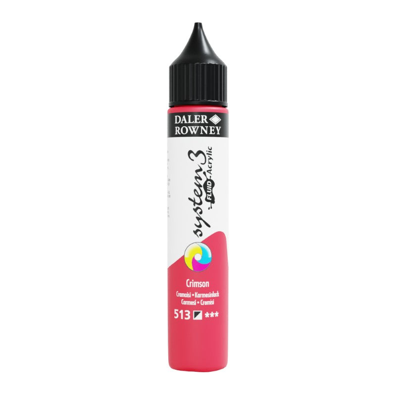 DALER-ROWNEY System3 Acrylic Fluid 29.5 ml Crimson