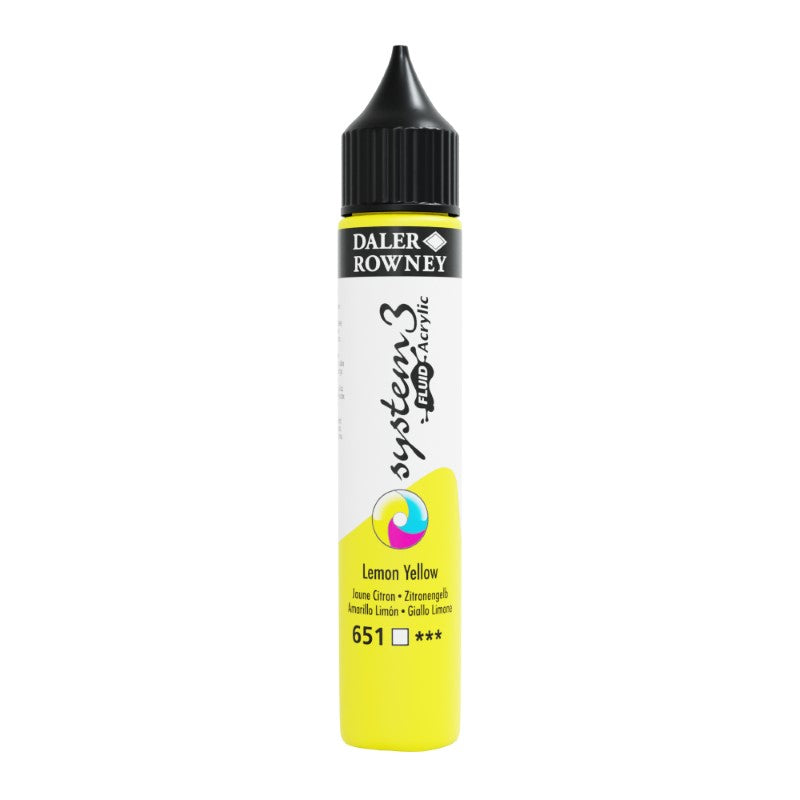DALER-ROWNEY System3 Acrylic Fluid 29.5 ml Lemon Yellow