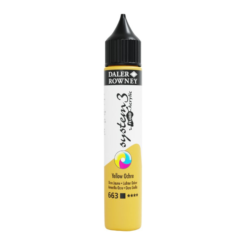 DALER-ROWNEY System3 Acrylic Fluid 29.5Mlyellow Ochre