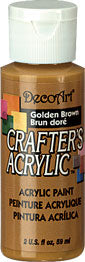 Deco Art Golden Brown 59 ml Crafters Acrylic Dca06
