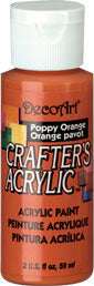 Deco Art Poppy Orange 59 ml Crafters Acrylic Dca56