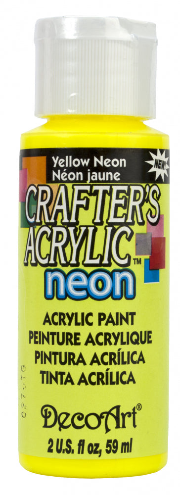 Deco Art Yellow Neon 131 59 ml Crafters Acrylic Dca131