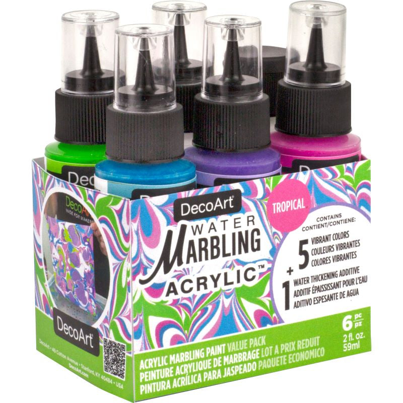 Deco Art Tropical Water Marbling Acrylic Set Dask683-B