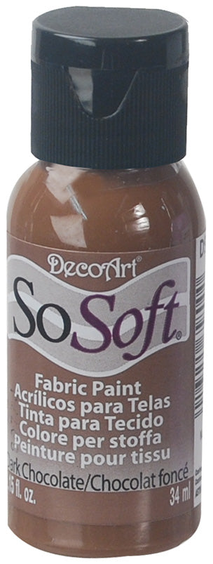 Deco Art Dark Chocolate 29.6 ml Sosoft Fabric Acrylics