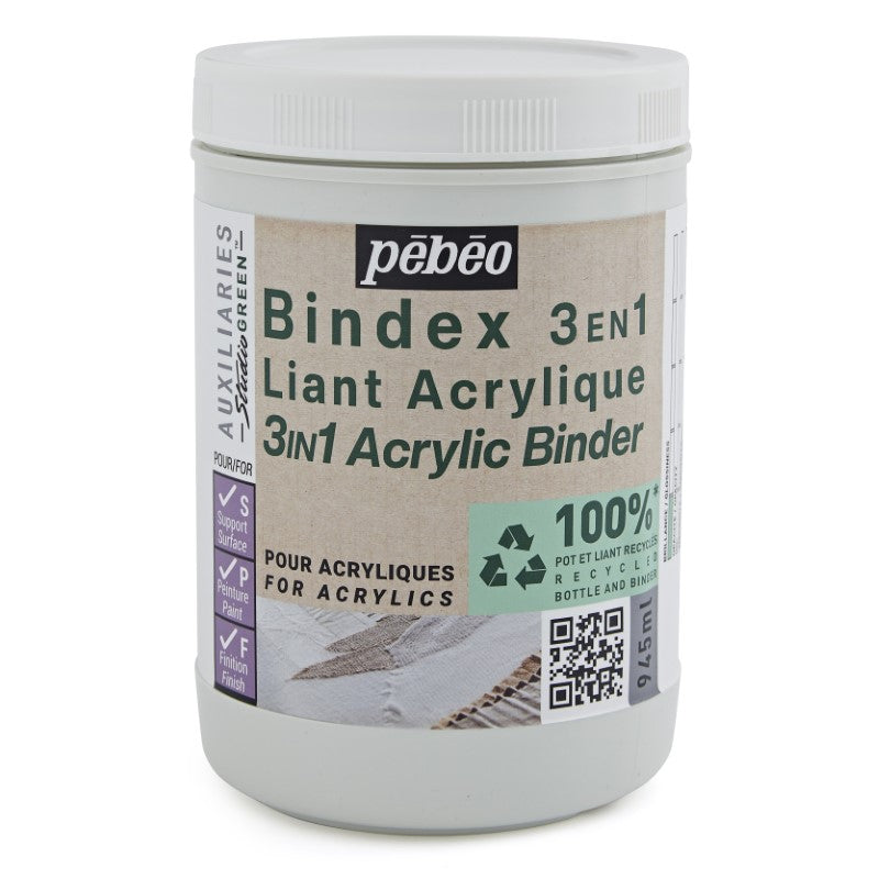 Pébéo Bindex 3In1 Acrylic Binder Studio Green 945 ml