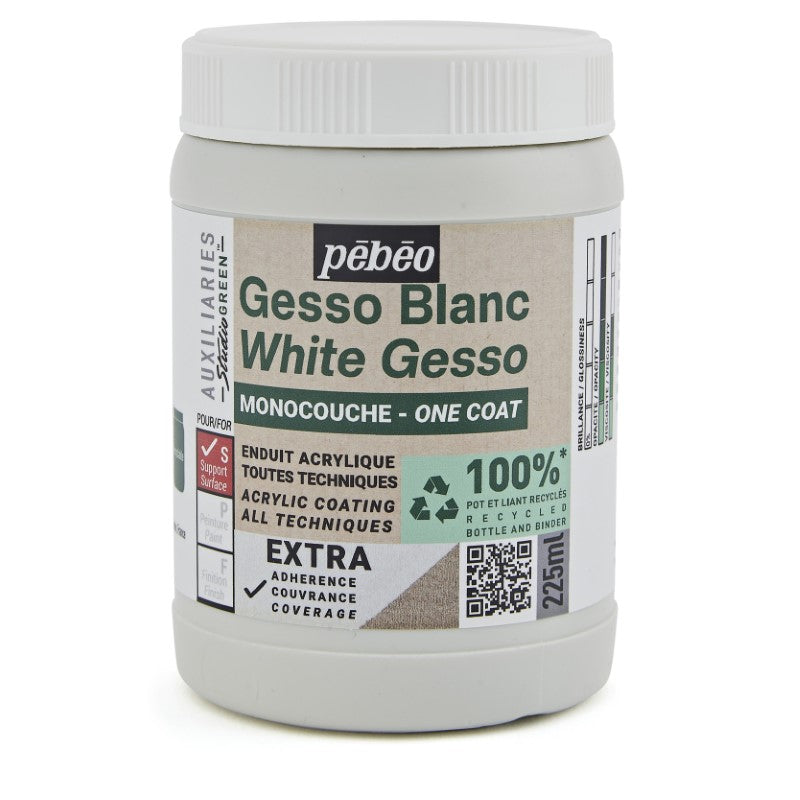 Pébéo One Coat White Gesso Studio Green 225 ml 818613