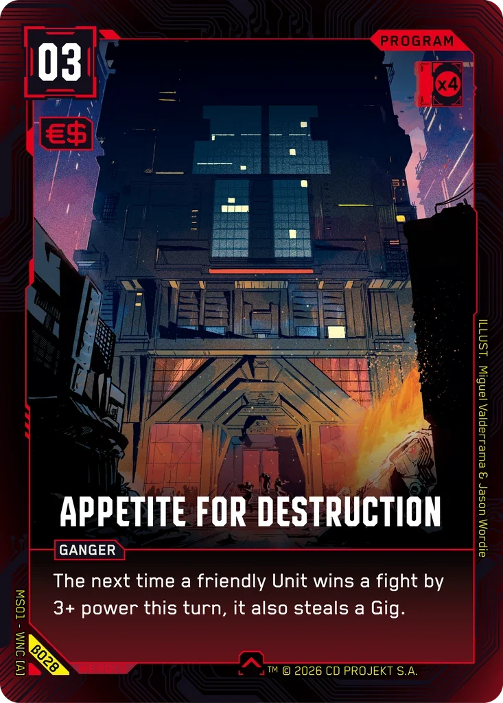 Appetite for Destruction — Welcome to Night City — Beta / β028 / Uncommon