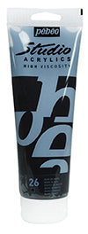 100 ml Studio Acrylic Mars Black 026 Pébéo 837026