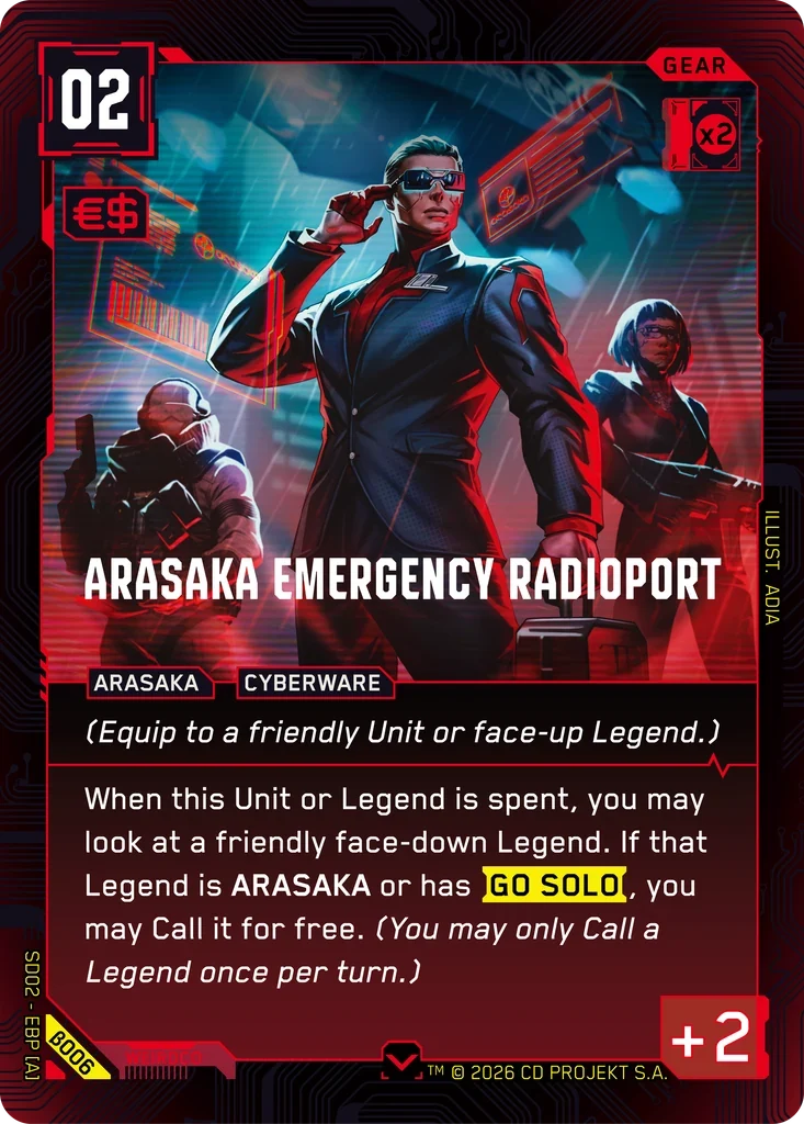 Arasaka Emergency Radioport — Embracing Power — Beta Starter Deck / β006 / Common