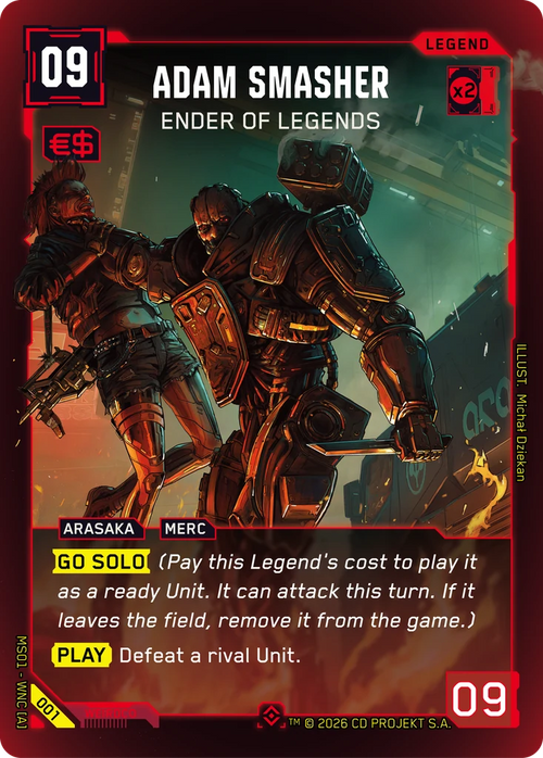 Adam Smasher: Ender of Legends — Welcome to Night City Retail — card 001