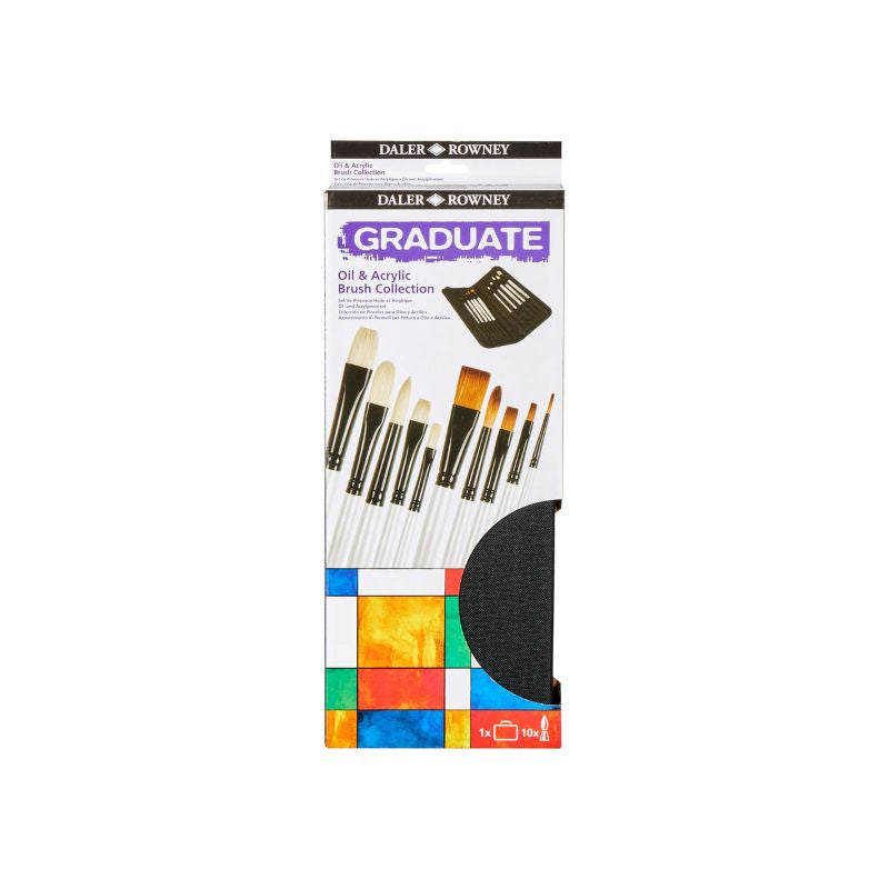 DALER-ROWNEY Graduate Brush Zip Case 10 Brushes Lh