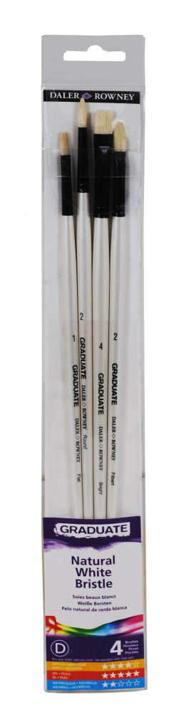 DALER-ROWNEY Graduate 4 Brush Bristle Lh Set