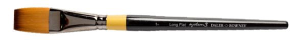 DALER-ROWNEY System3 Brush Sh Long Flat Sy21-1In
