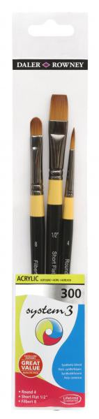 DALER-ROWNEY System3 Brush Wallet 300 - 3 Brush Sh
