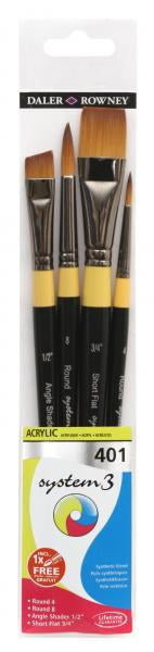 DALER-ROWNEY System3 Brush Wallet 401 - 4 Brush Sh