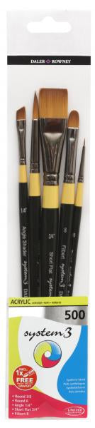 DALER-ROWNEY System3 Brush Wallet 500 - 5 Brush Sh