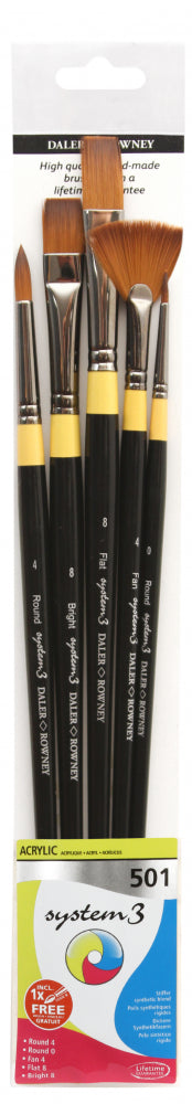 DALER-ROWNEY System3 Brush Wallet 501 - 5 Brush Lh