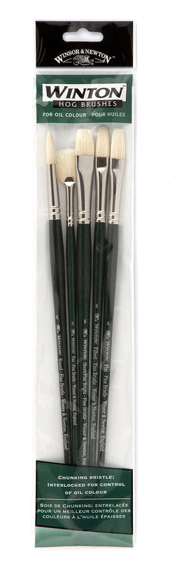 Winsor & Newton Winton Brush Wallet 5990606 New 5 Brushes 5990606