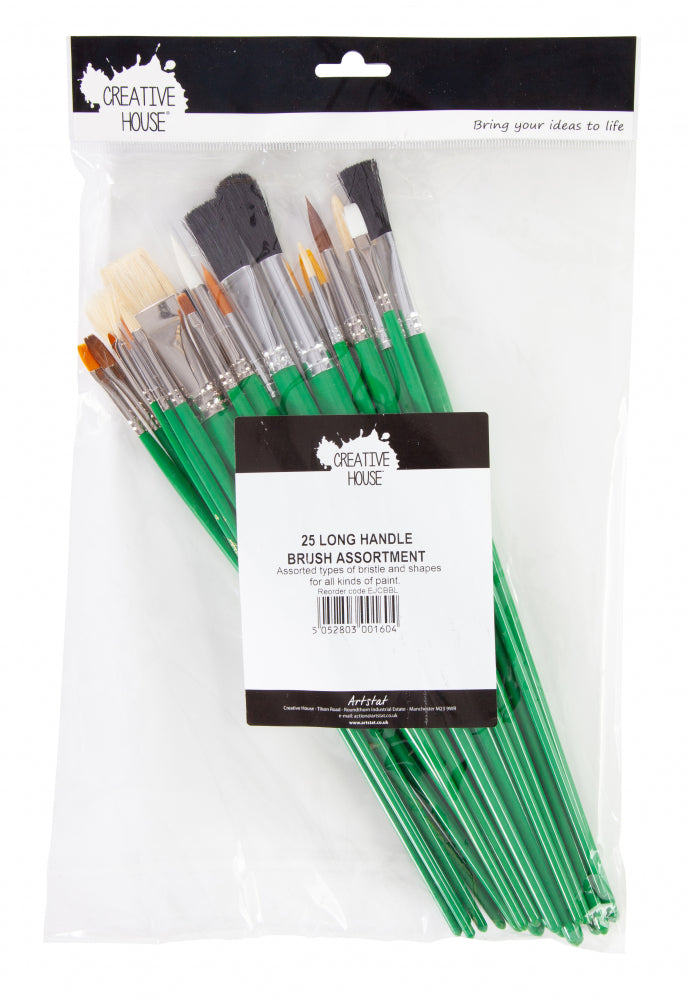Assorted Brush Bag - 25 Long Handle