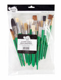 Assorted Brush Bag - 25 Short Handle