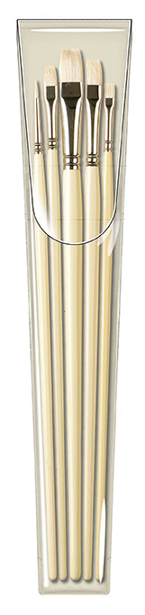 Pro Arte W7B Set 3 Hog Brush Wallet Short Flat & Round
