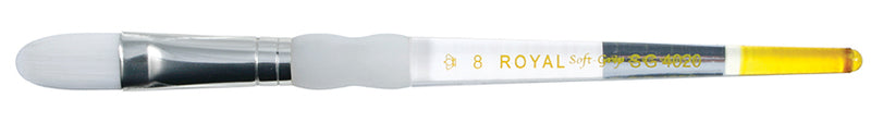 Royal Soft Grip White Nylon Filbert - 8
