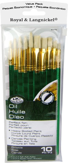 Royal White Bristle Brush Set Of 10 Svp5