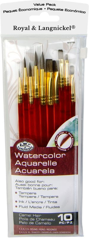 Royal Camel Hair Brush Set Of 10